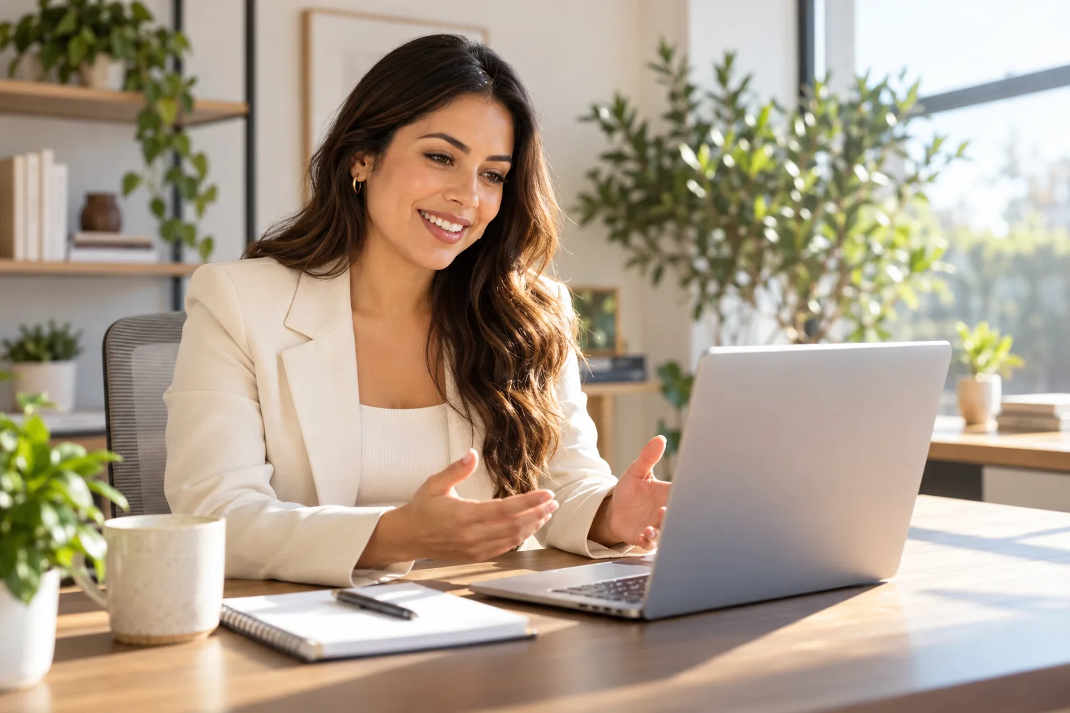 Recruiter conducting a candidate video interview