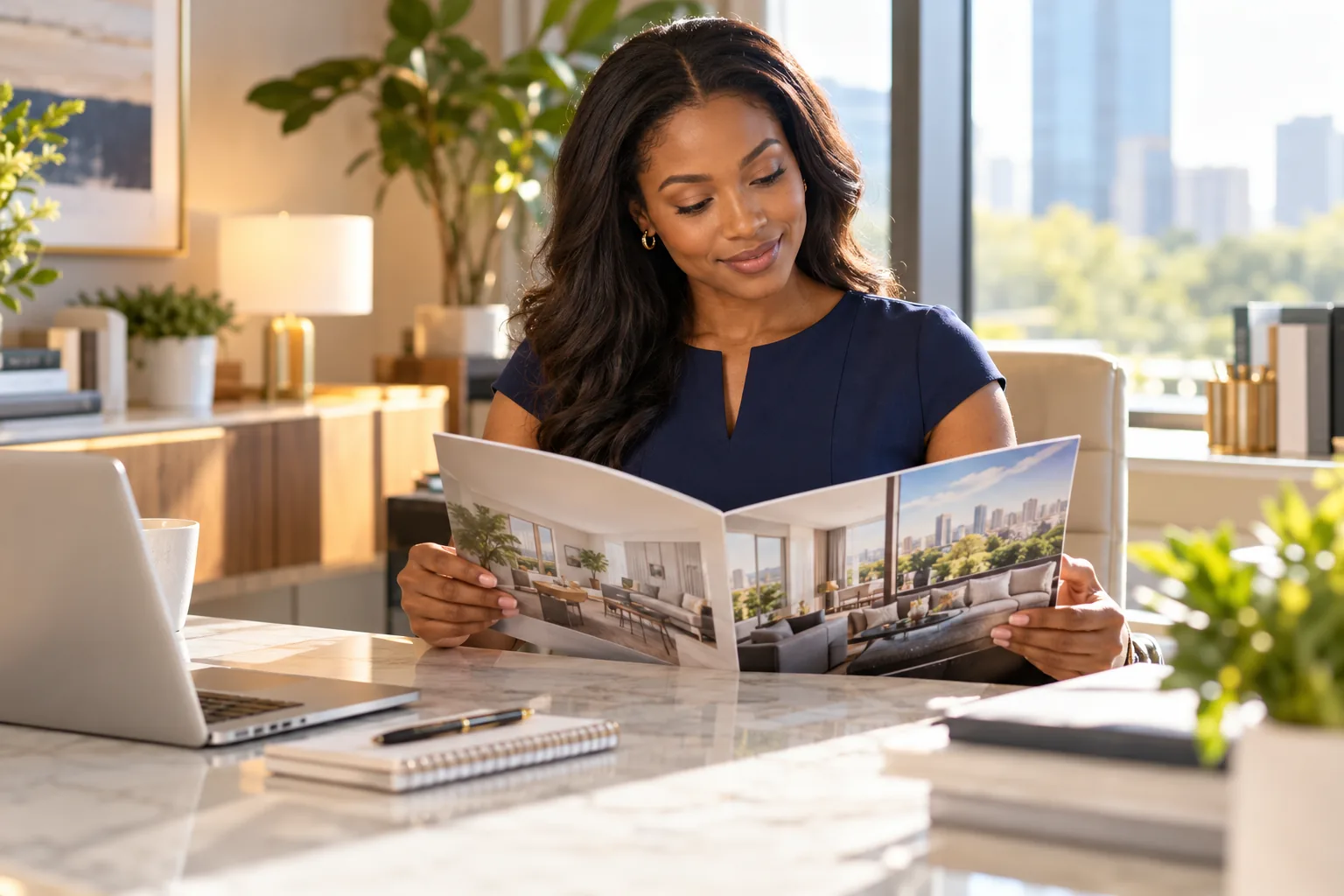 Recruiter reviewing housing relocation resources